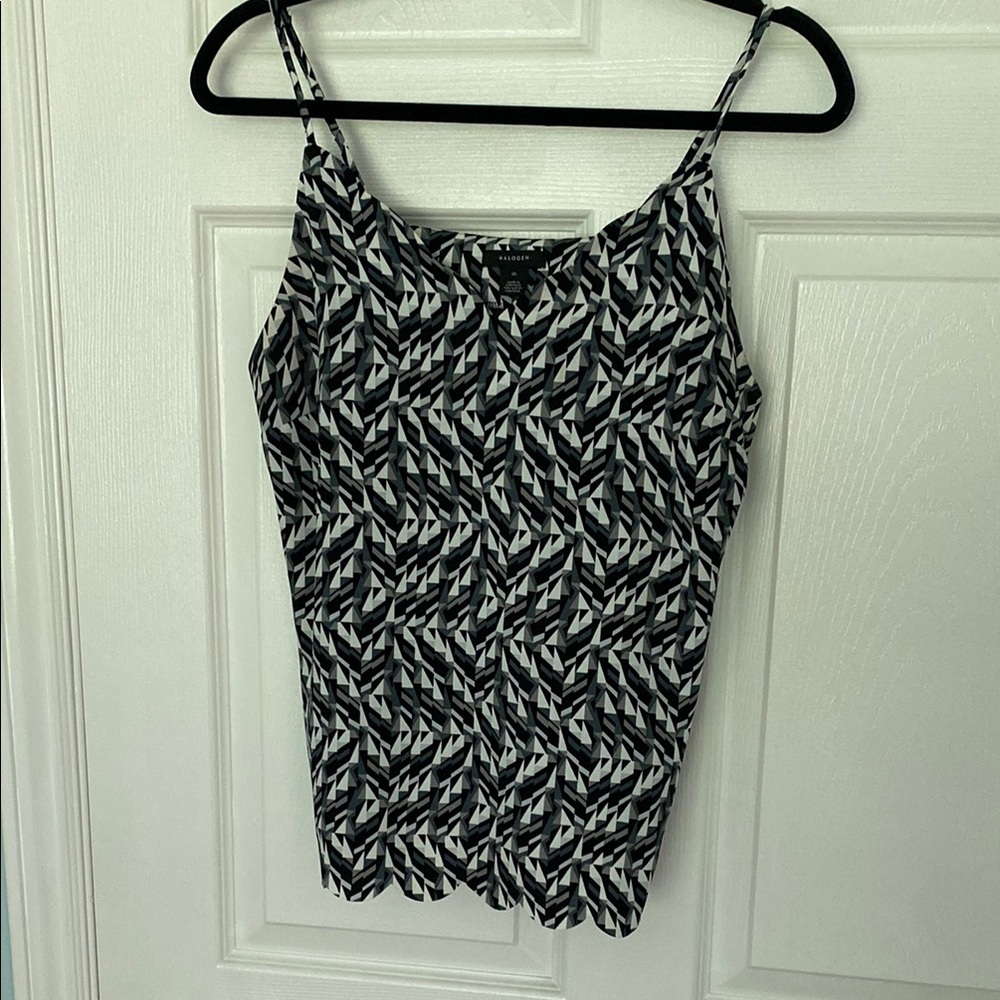 Halogen Black and White Camisole Top